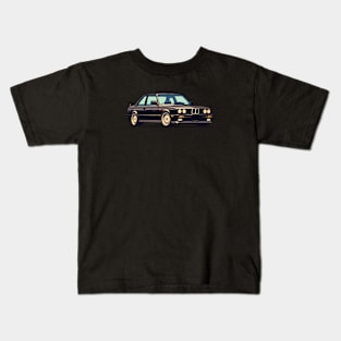 Black BMW E30 M sport Kids T-Shirt